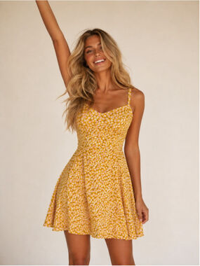 old navy jacquard mini swing dress V-Neck Mini Swing Dress